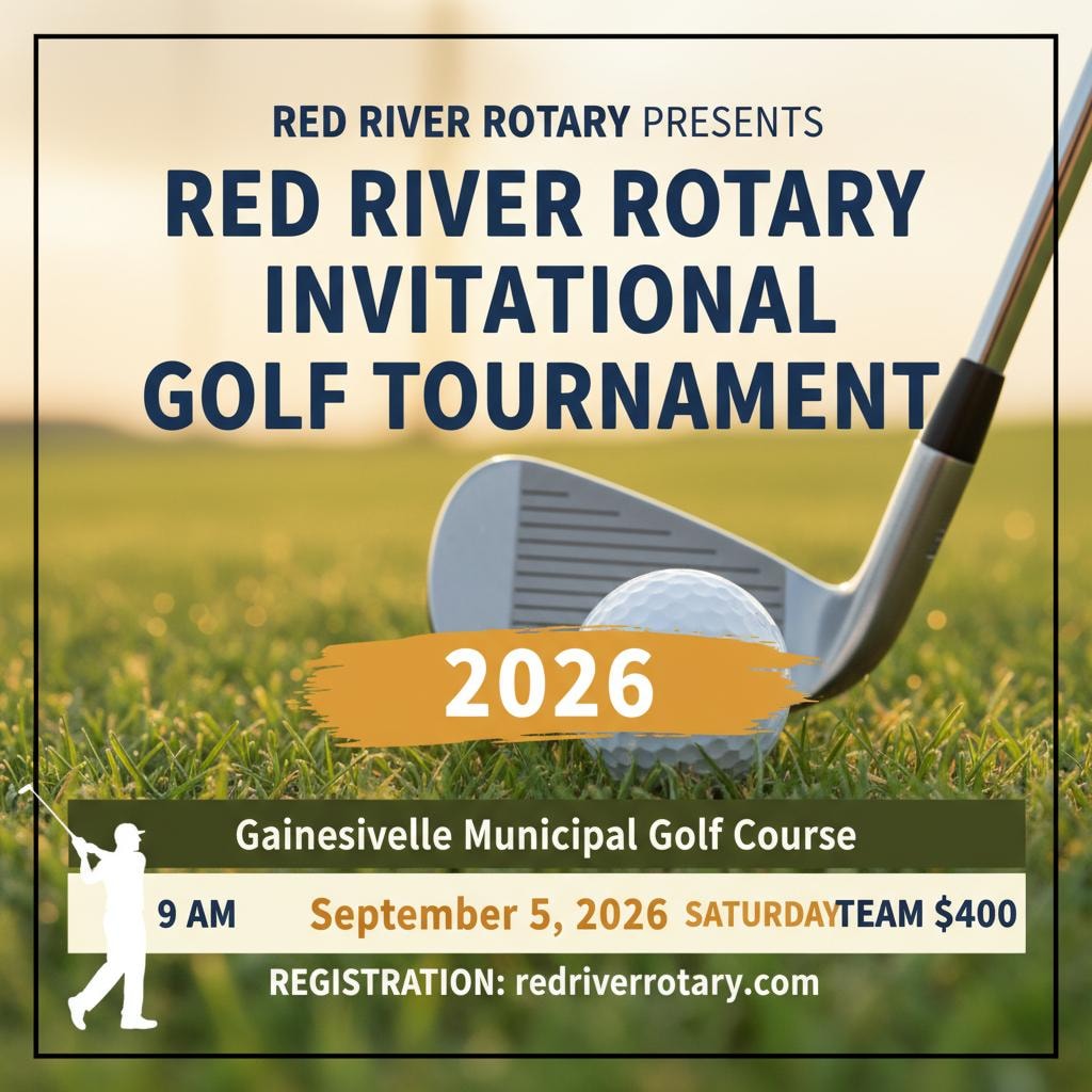 Red River Rotary Invitational Golf Tournament 2026 flyer